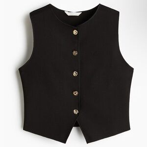 Jersey Vest with Gold Buttons